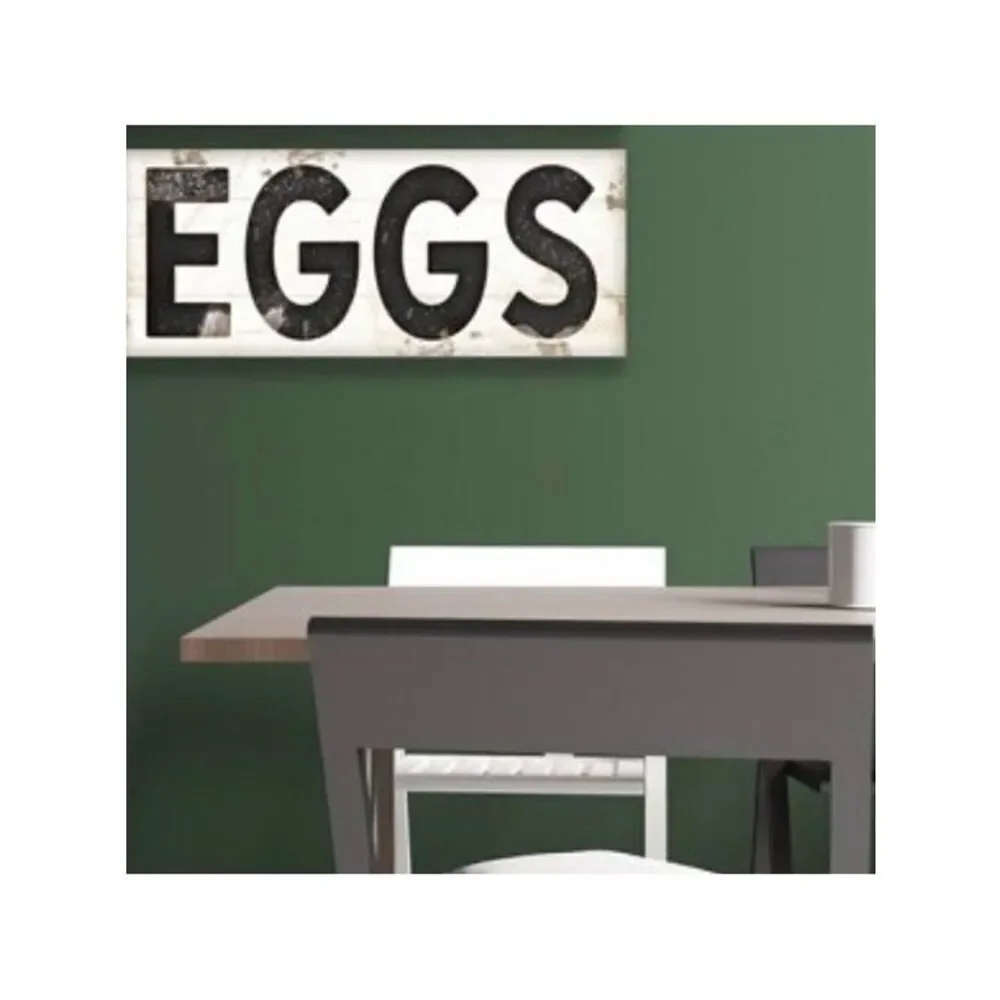 NWT The Stupell Home Decor Collection EGGS Typography Vintage  Canvas Wall Art